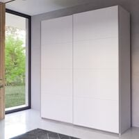 Core vaatekaappi liukuovilla 170,1x210x61 cm valkoinen